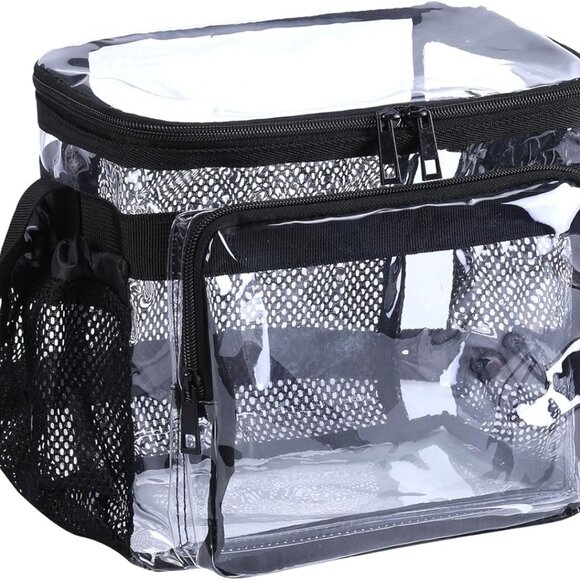 Stadium Approved Clear Lunch Bag - Heavy Duty Medium Transparent Box for Work Co - Picture 1 of 8